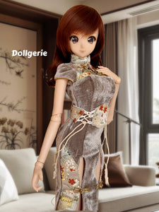 Floral Velveteen Dress for SmartDoll / DD