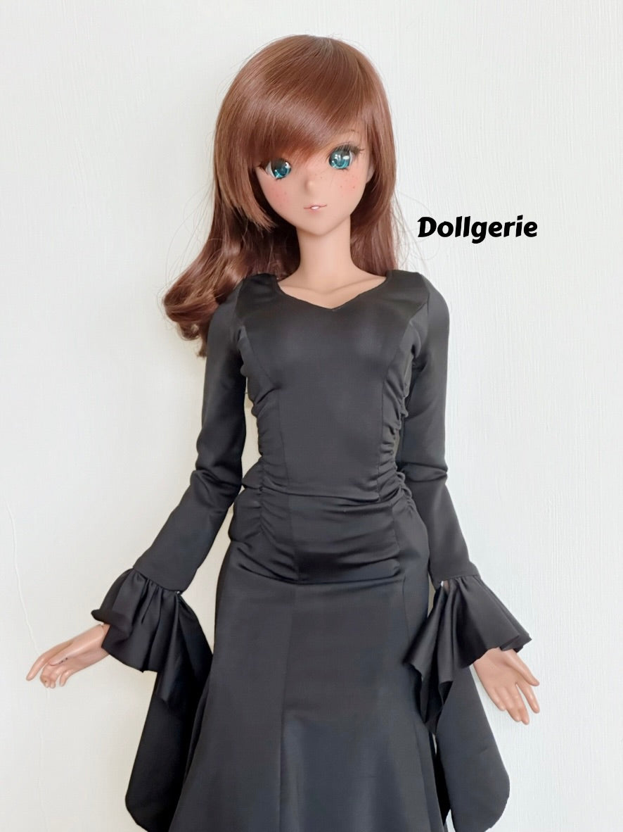 black dress akira Morticia Addams Black Dress for Smartdoll or DD – Dollgerie