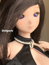 Pearl Necklace with Crystal D Charm (from dollsories)
