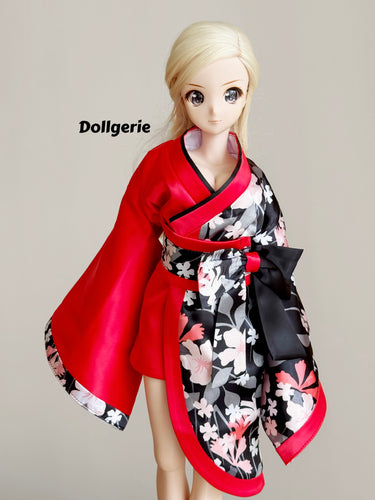 黒花夜くろはなよ Night ofBlack Blossoms Kimono, for Smartdoll, DD