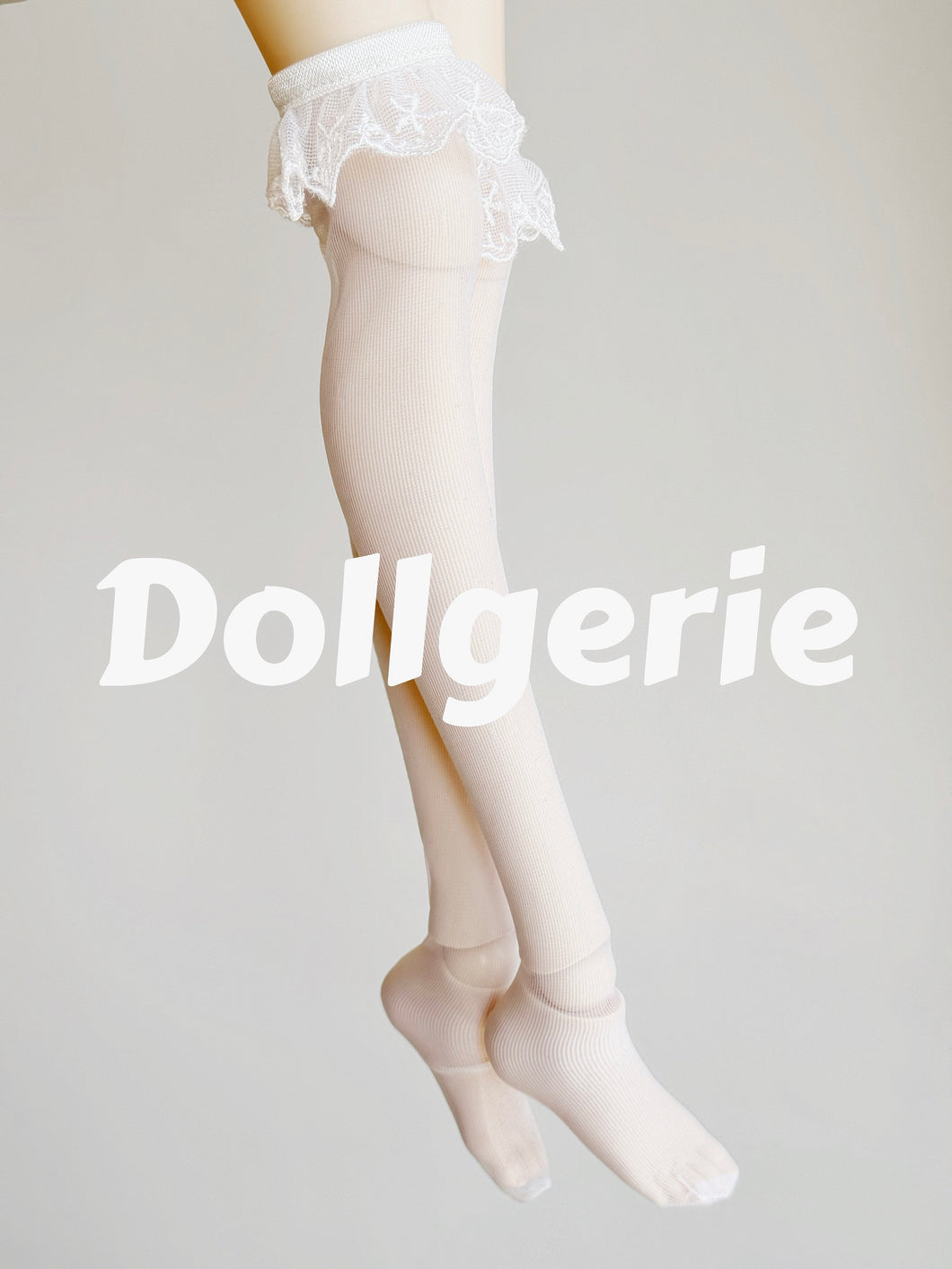 2024 White Knee High Lace Top Stockings for SmD/ DD