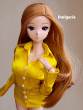 Gold Yellow Satin Shirt Dress for Smartdoll /DD