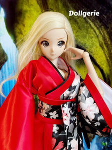 黒花夜くろはなよ Night ofBlack Blossoms Kimono, for Smartdoll, DD