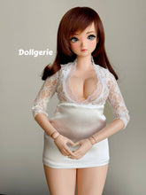 Ivory Lace Satin Dress for SmD Pear Girl