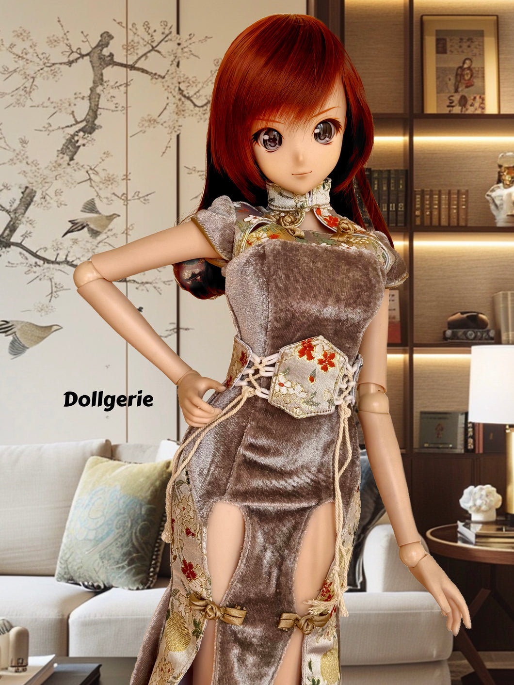 Floral Velveteen Dress for SmartDoll / DD