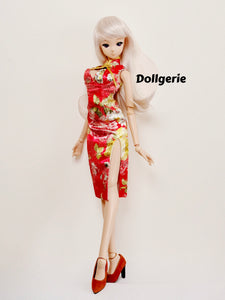 Golden Lotus QiPao, made for SmartDoll / DD