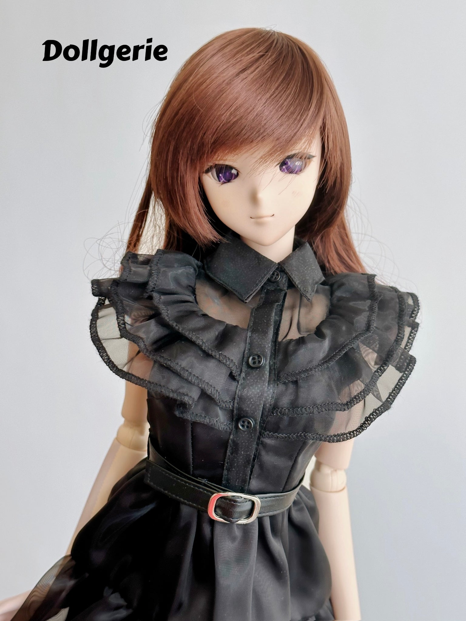 open lace back dress Wednesday Addams Party Dress made for SmartDoll / DD Dollgerie open lace back dress Wednesday Addams Party Dress made for SmartDoll / DD Dollgerie
