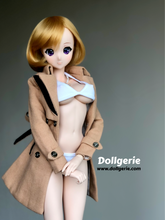 Brown Slim Fit Double Breasted Trench coat for SmartDoll