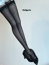 Black Thigh High Lace Top Double Drawn Fishnet Stocking for SmartDoll/ DD