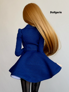 Blue Gingham Blazer Dress for SmartDoll