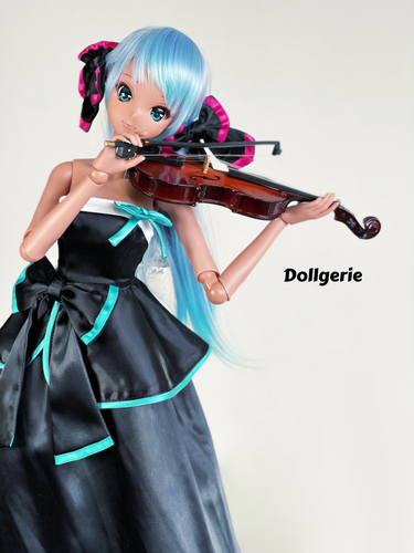 Miku Hatsune inspired Violinist Performance Dress, made for SmartDoll & DD
