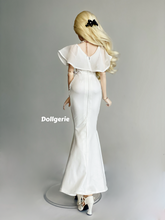 Pearl White Fishtail Maxi Dress for SmartDoll