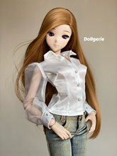 [Special Price] Sheer Sleeves White Satin Blouse for SmartDoll / DD