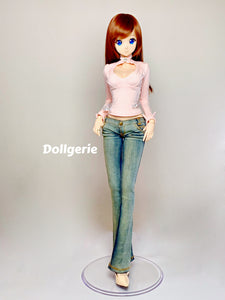Pink Long Sleeve Heart Cutout Top for SmartDoll