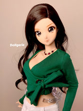Dark Green Long Sleeve Bow Wrap Blouse for Smartdoll / DD