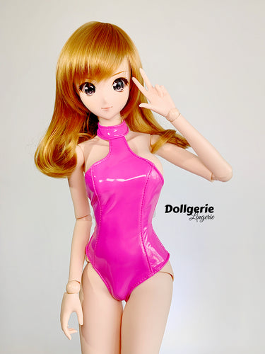 Electric Pink Halterneck Swimsuit