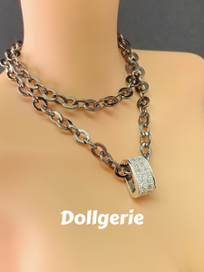 Black Silver Chain Necklace for SmartDoll / DD (from Dollsories)