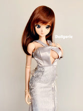 Silver Sequin Open Chest Midi Cocktail Dress