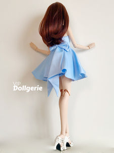 Cinderella Blue A-Line Tube Dress with Huge Bow for SmartDoll