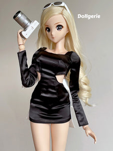 [Special BIG Discount] Big White Bow Long Sleeve Mini Dress for SmartDoll