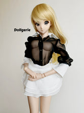 Black Sheer Blouse and White Sheer Mini Skirt for SmartDoll / DD