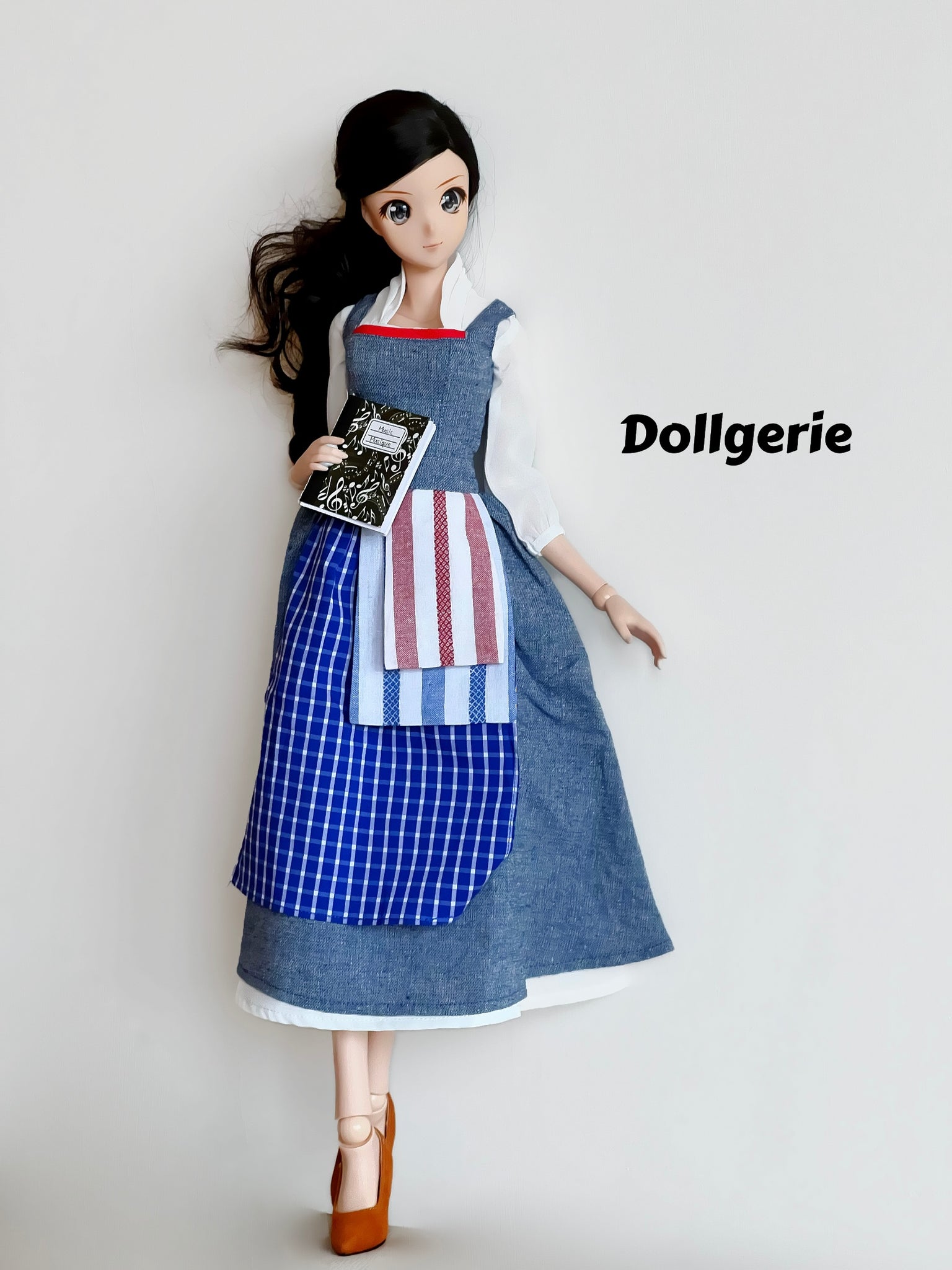 Belle Blue Dress Costume for SmartDoll or DD – Dollgerie Belle Blue Dress Costume for SmartDoll or DD – Dollgerie