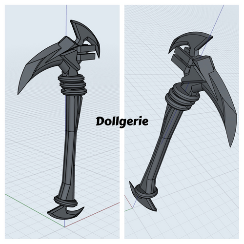 1/3 Cyber AXE STL file for 3D Printing