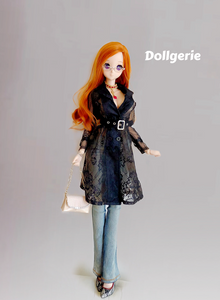 Signature Black Lace Trench Coat for DDdy /DD3 /SmD